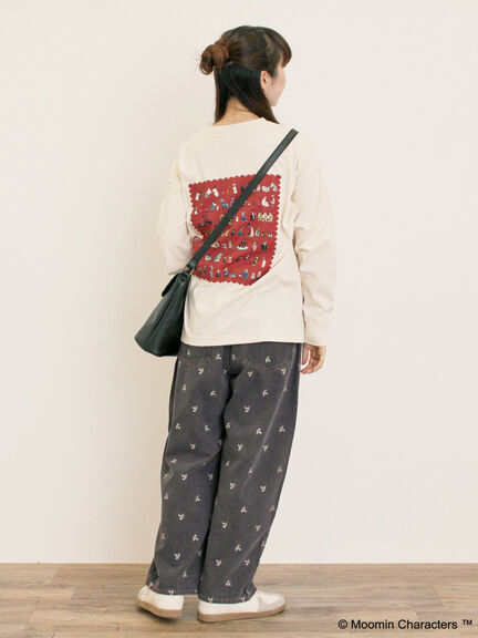 【MOOMIN×Samansa Mos2】ALL STARロングTシャツ（オフホワイト/パープル/キナリ）｜Samansa Mos2（サマンサ モスモス）通販