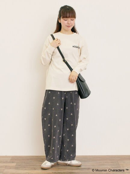 【MOOMIN×Samansa Mos2】ALL STARロングTシャツ（オフホワイト/パープル/キナリ）｜Samansa Mos2（サマンサ モスモス）通販