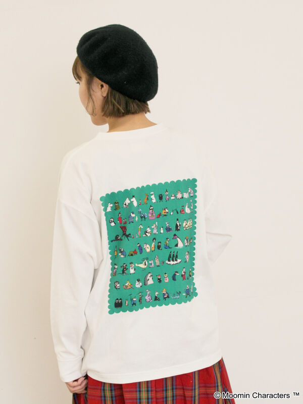 MOOMIN×Samansa Mos2】ALL STARロングTシャツ（オフホワイト