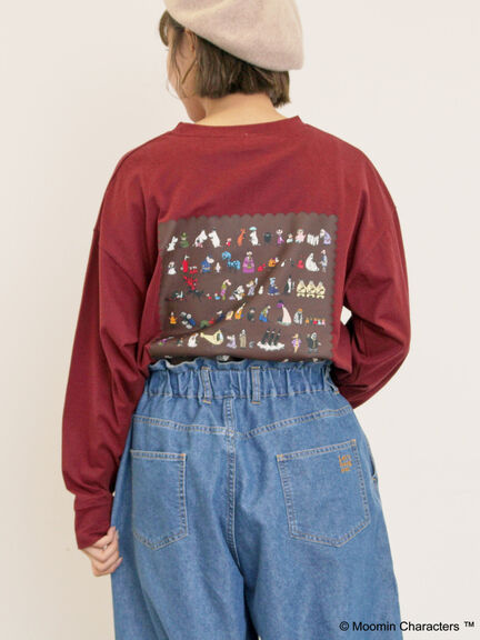 【MOOMIN×Samansa Mos2】ALL STARロングTシャツ（オフホワイト/パープル/キナリ）｜Samansa Mos2（サマンサ モスモス）通販