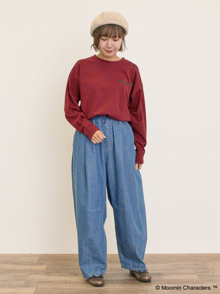 【MOOMIN×Samansa Mos2】ALL STARロングTシャツ（オフホワイト/パープル/キナリ）｜Samansa Mos2（サマンサ モスモス）通販