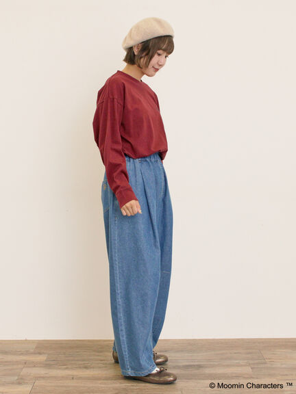 【MOOMIN×Samansa Mos2】ALL STARロングTシャツ（オフホワイト/パープル/キナリ）｜Samansa Mos2（サマンサ モスモス）通販