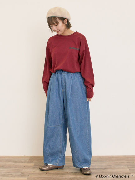 【MOOMIN×Samansa Mos2】ALL STARロングTシャツ（オフホワイト/パープル/キナリ）｜Samansa Mos2（サマンサ モスモス）通販