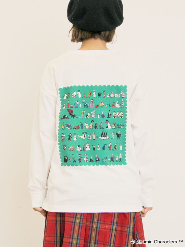 MOOMIN×Samansa Mos2】ALL STARロングTシャツ（オフホワイト