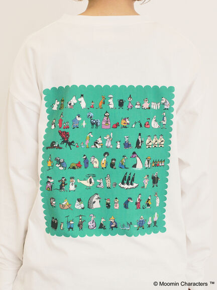 【MOOMIN×Samansa Mos2】ALL STARロングTシャツ（オフホワイト/パープル/キナリ）｜Samansa Mos2（サマンサ モスモス）通販
