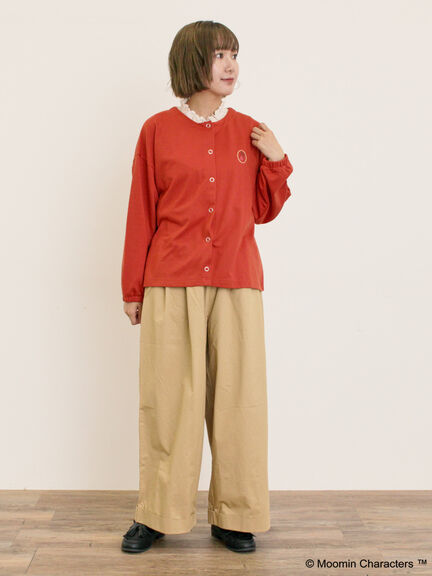 【MOOMIN×Samansa Mos2】ミニ裏毛カーディガン（チャコールグレー/レッド/キナリ）｜Samansa Mos2（サマンサ モスモス）通販