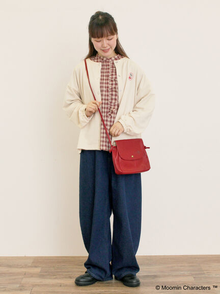 【MOOMIN×Samansa Mos2】ミニ裏毛カーディガン（チャコールグレー/レッド/キナリ）｜Samansa Mos2（サマンサ モスモス）通販