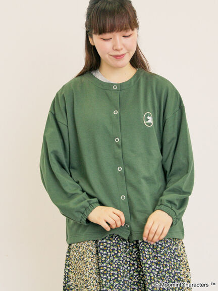 【MOOMIN×Samansa Mos2】ミニ裏毛カーディガン（グリーン）｜Samansa Mos2（サマンサ モスモス）通販