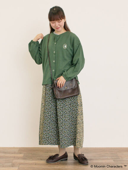 【MOOMIN×Samansa Mos2】ミニ裏毛カーディガン（グリーン）｜Samansa Mos2（サマンサ モスモス）通販