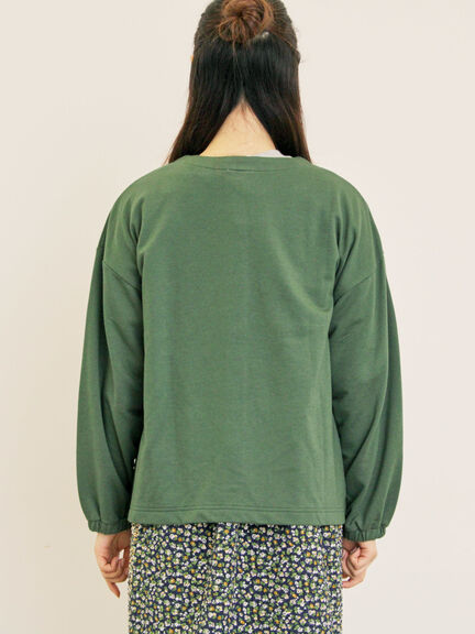 【MOOMIN×Samansa Mos2】ミニ裏毛カーディガン（グリーン）｜Samansa Mos2（サマンサ モスモス）通販