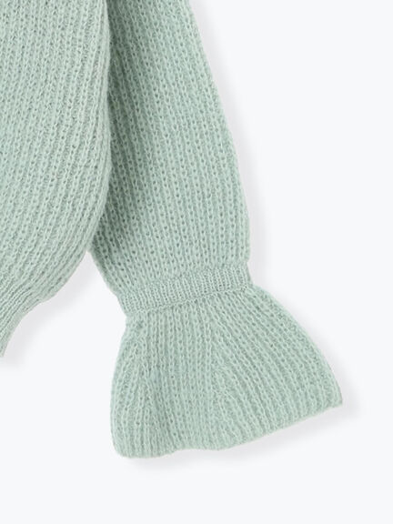 フリルカラーニット（ブラウン/ミント/キナリ）｜Samansa Mos2（サマンサ モスモス）通販