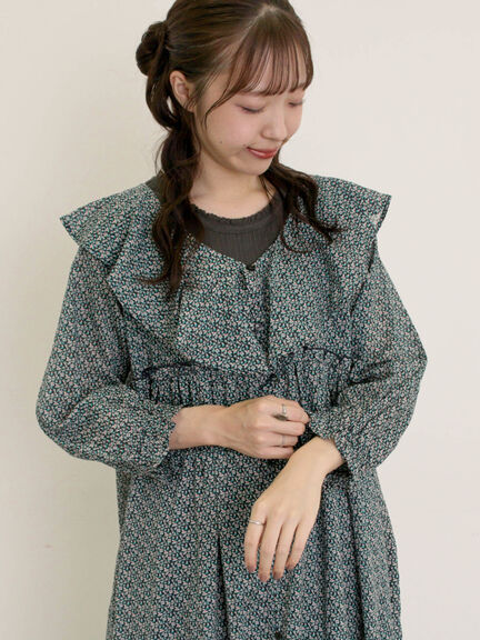 サマンサモスモス長袖ワンピース他セット販売 セール】 【S/Mサイズ】イニシャル刺繍7分袖ティアード