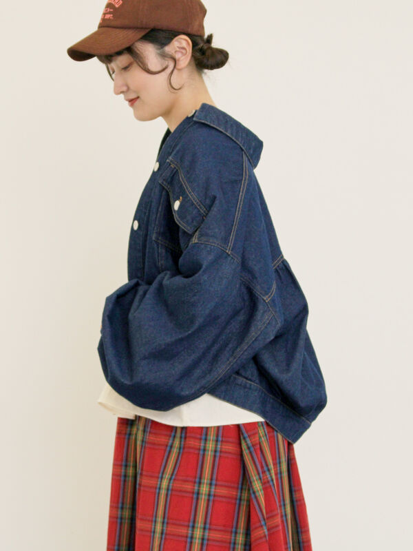 セール】 デニム/スエードアソートジャケット（キャメル/ブルー