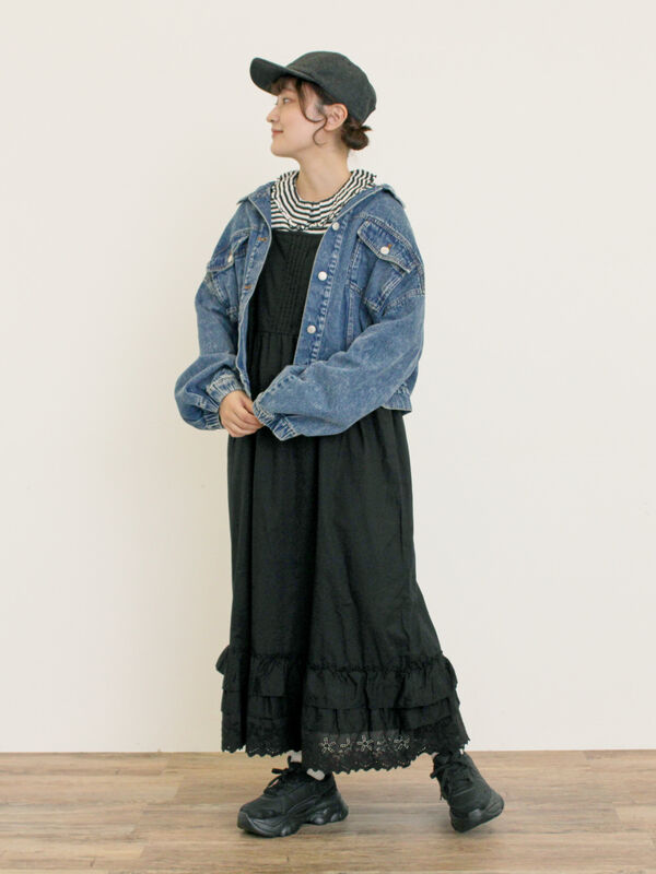 セール】 デニム/スエードアソートジャケット（キャメル/ブルー