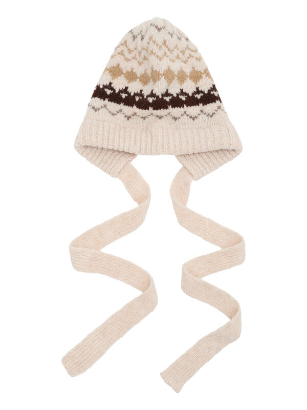 セール】 【消臭効果】ジャガードニット帽（ベージュ/モカ