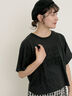 ◎レース刺繍Tシャツ（オフホワイト/ブラック）｜Samansa Mos2（サマンサ モスモス）通販
