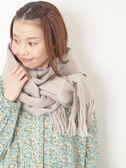 【帯電防止/ウォッシャブル】リバーシブル無地ストール（ベージュ/ラベンダー/Ｓグレー）｜Samansa Mos2（サマンサ モスモス）通販