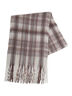 【帯電防止/ウォッシャブル】太フリンジチェックマフラー(ベージュ)|Samansa Mos2(サマンサ モスモス)通販