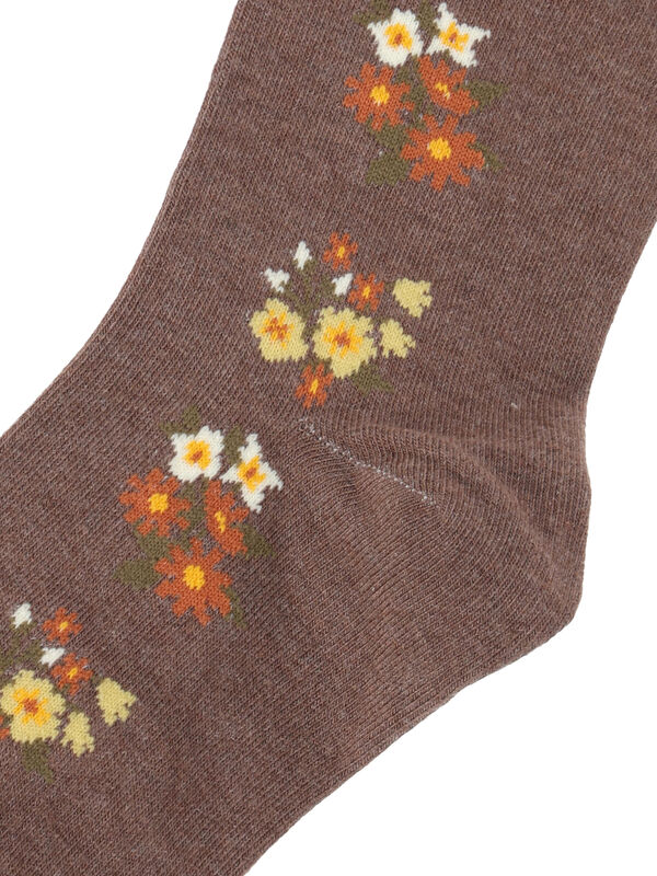 セール】 フラワーラインタイツ（グレー/ベージュ/ブラウン/レッグ