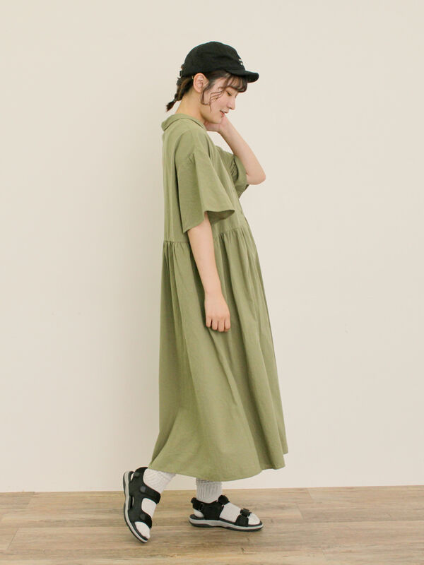 未使用HERMÈS ウサギと麦畑 半袖シャツワンピース 38 HERMES