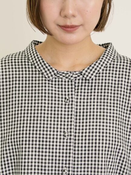 【WEB限定】ちび襟シャツワンピース（オフホワイト/ブラック/カーキ）｜Samansa Mos2（サマンサ モスモス）通販