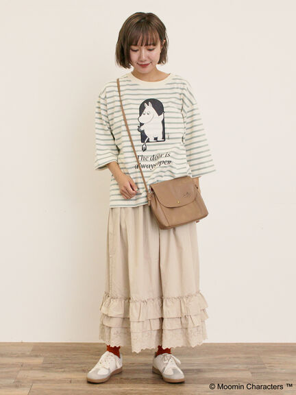 【MOOMIN×Samansa Mos2】ワッペンボーダーカットソー（グリーン/ブルー/パープル）｜Samansa Mos2（サマンサ モスモス）通販