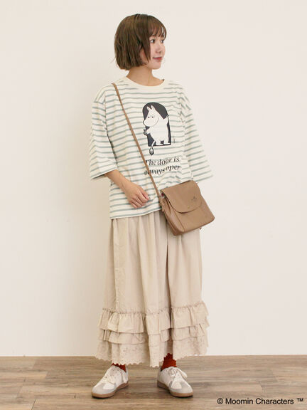 【MOOMIN×Samansa Mos2】ワッペンボーダーカットソー（グリーン/ブルー/パープル）｜Samansa Mos2（サマンサ モスモス）通販