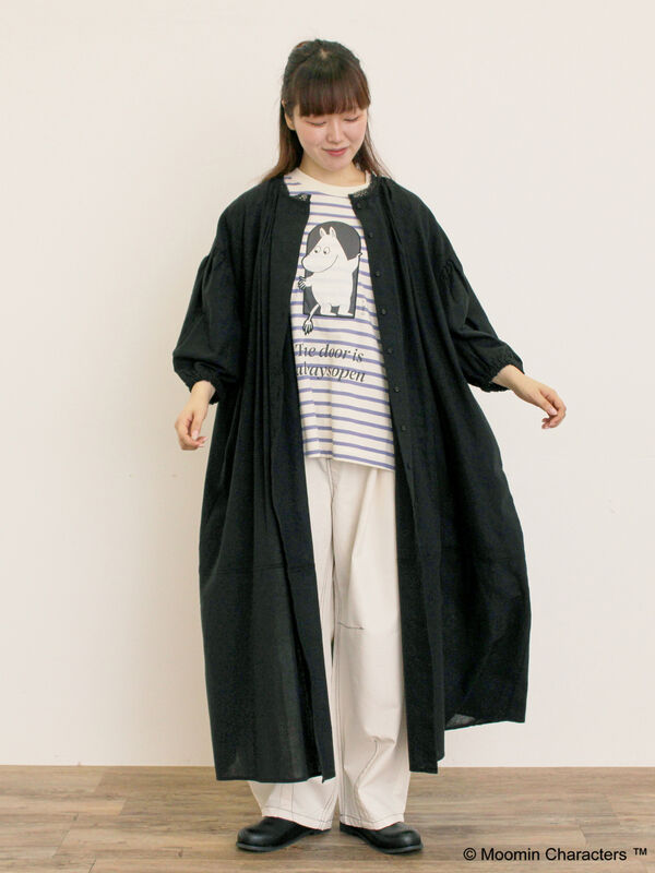ぽみ モスカート MOOMIN×Samansa Mos2】ワッペンボーダーカットソー（グリーン