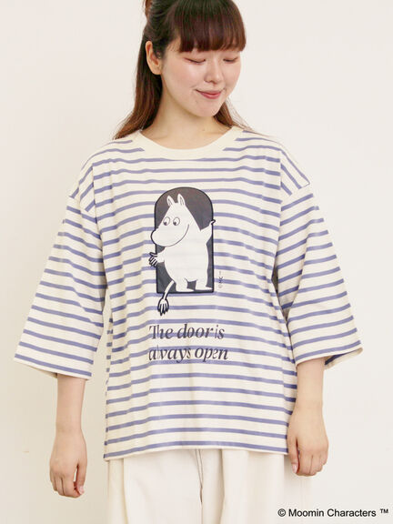 【MOOMIN×Samansa Mos2】ワッペンボーダーカットソー（グリーン/ブルー/パープル）｜Samansa Mos2（サマンサ モスモス）通販