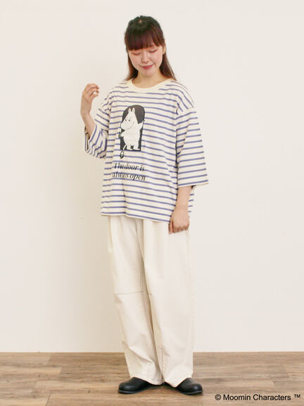 【MOOMIN×Samansa Mos2】ワッペンボーダーカットソー（グリーン/ブルー/パープル）｜Samansa Mos2（サマンサ モスモス）通販