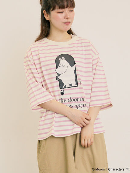 【MOOMIN×Samansa Mos2】ワッペンボーダーカットソー（グリーン/ブルー/パープル）｜Samansa Mos2（サマンサ モスモス）通販