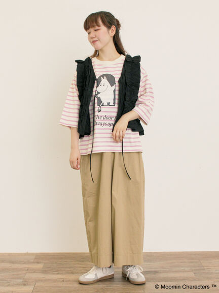 【MOOMIN×Samansa Mos2】ワッペンボーダーカットソー（グリーン/ブルー/パープル）｜Samansa Mos2（サマンサ モスモス）通販