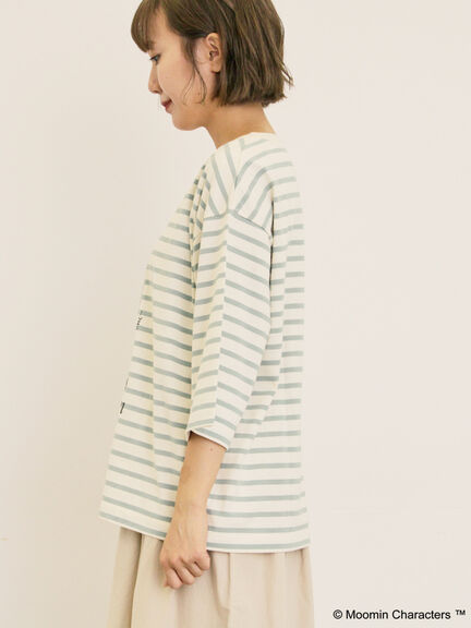 【MOOMIN×Samansa Mos2】ワッペンボーダーカットソー（グリーン/ブルー/パープル）｜Samansa Mos2（サマンサ モスモス）通販