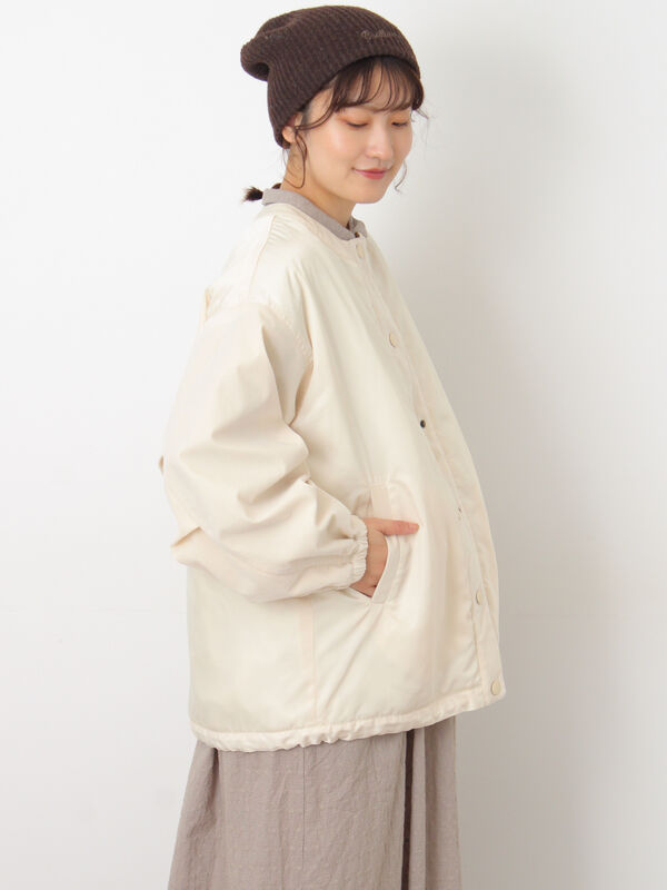 ベロアドッキングブルゾン(ブラック/ベージュ/カーキ/キナリ/アウター ベロアドッキングブルゾン(ブラック/ベージュ/カーキ/キナリ/アウター