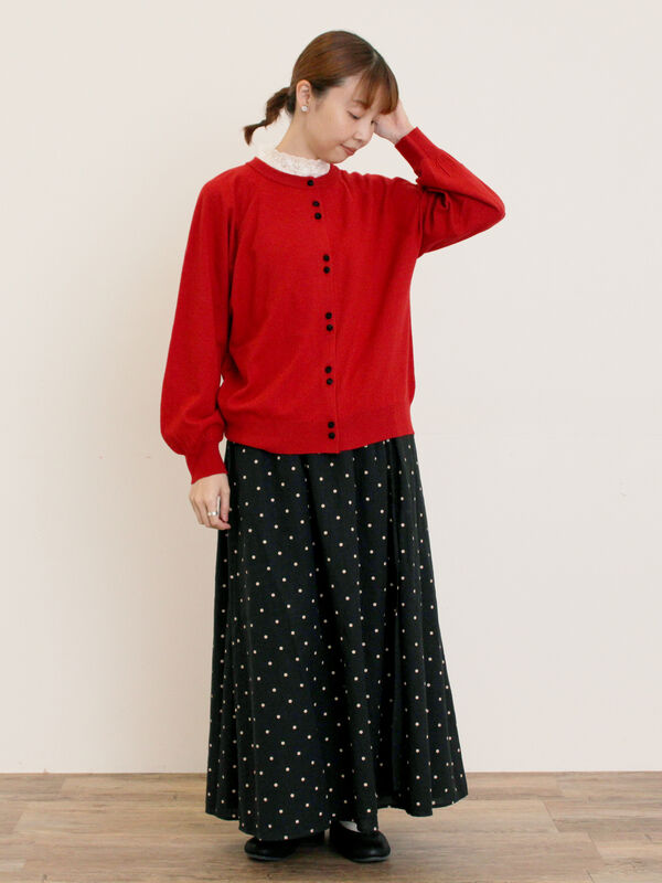 マシンウォッシャブル/アンチピリング】クルーネックカーディガン