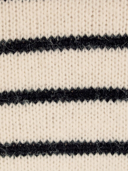 ロゴ刺繍パネルボーダーニット（グレー/イエロー/キナリ）｜Samansa Mos2（サマンサ モスモス）通販