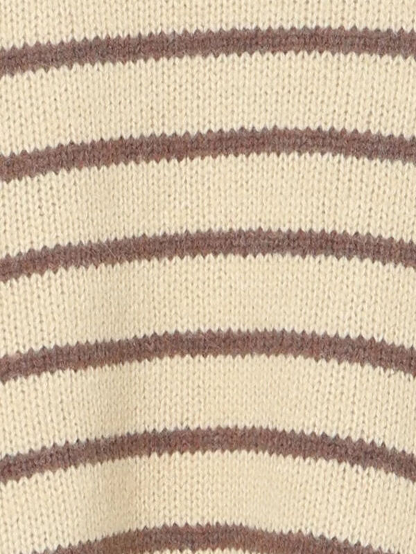 セール】 ロゴ刺繍パネルボーダーニット（グレー/イエロー/キナリ