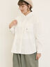 ワンポイントロゴ刺繍シャツ(オフホワイト/ピンク/ブラウン/ブルー)|Samansa Mos2(サマンサ モスモス)通販
