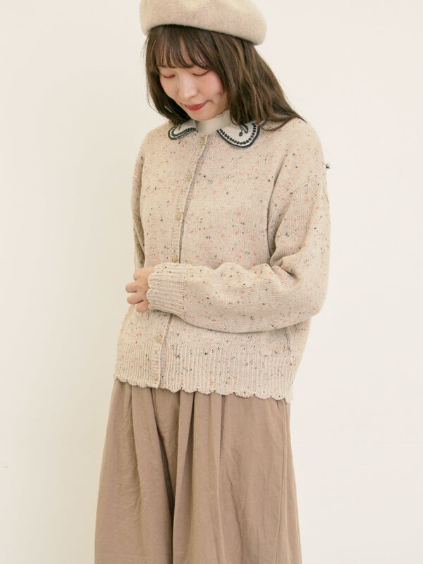 【マカベアリス×Samansa Mos2】刺繍カーディガン（ベージュ）｜Samansa Mos2（サマンサ モスモス）通販