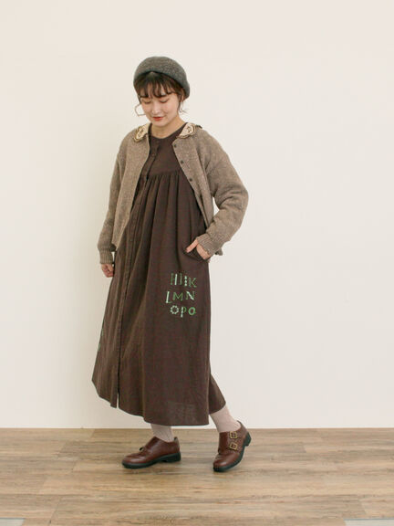 【マカベアリス×Samansa Mos2】刺繍カーディガン（チャコールグレー/ベージュ/モカ）｜Samansa Mos2（サマンサ モスモス）通販