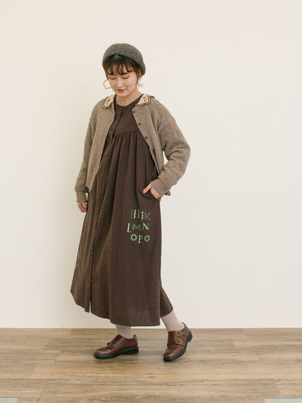 セール】 【マカベアリス×Samansa Mos2】刺繍カーディガン