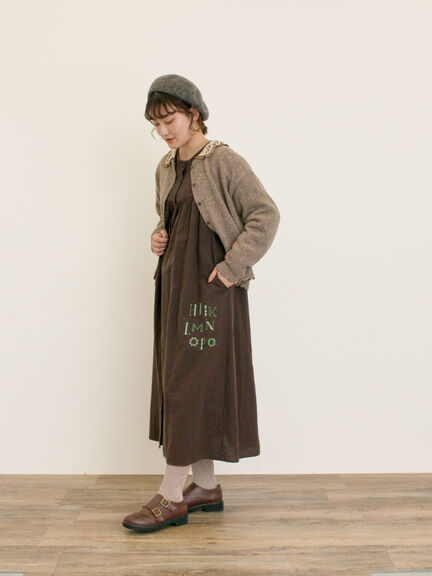 【マカベアリス×Samansa Mos2】刺繍カーディガン（チャコールグレー/ベージュ/モカ）｜Samansa Mos2（サマンサ モスモス）通販