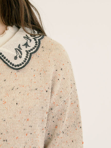 【マカベアリス×Samansa Mos2】刺繍カーディガン（チャコールグレー/ベージュ/モカ）｜Samansa Mos2（サマンサ モスモス）通販