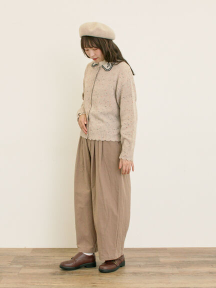 【マカベアリス×Samansa Mos2】刺繍カーディガン（チャコールグレー/ベージュ/モカ）｜Samansa Mos2（サマンサ モスモス）通販