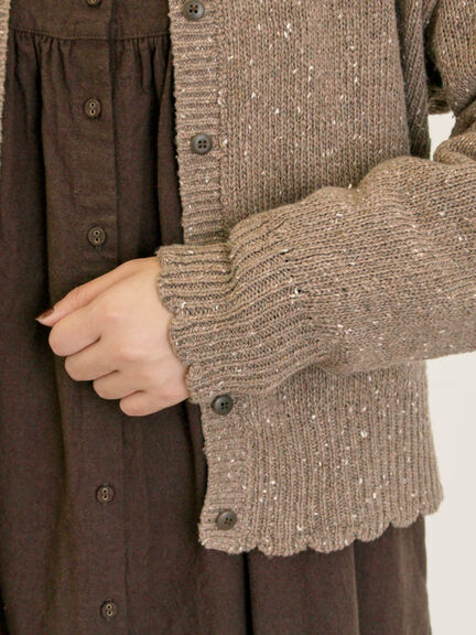 【マカベアリス×Samansa Mos2】刺繍カーディガン（チャコールグレー/ベージュ/モカ）｜Samansa Mos2（サマンサ モスモス）通販