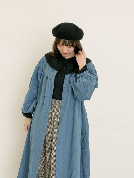 【マカベアリス×Samansa Mos2】刺繍ワンピース《S/Mサイズ》（ベージュ/ダークブラウン/ブルー）｜Samansa Mos2（サマンサ モスモス）通販