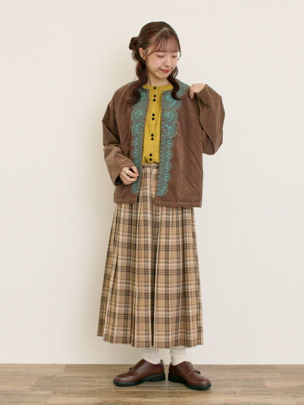 セール】 【マカベアリス×Samansa Mos2】刺繍ジャケット（ブラック