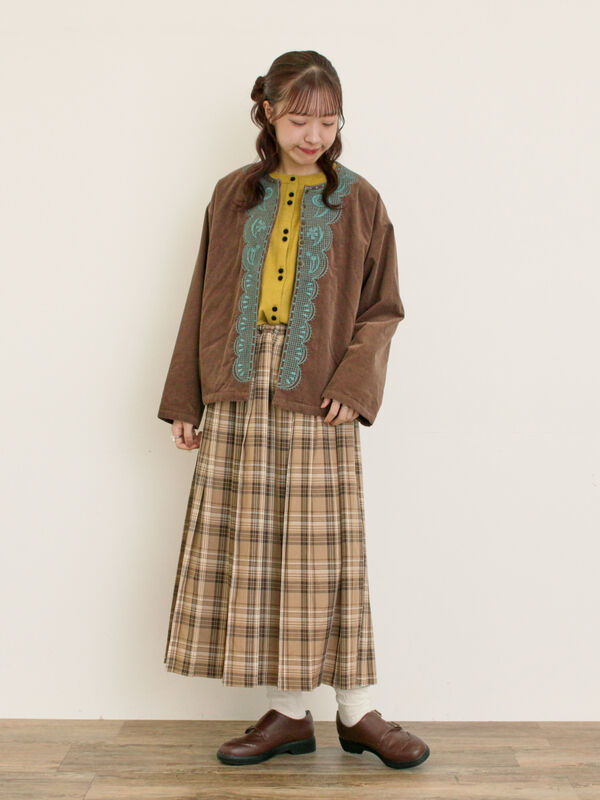 セール】 【マカベアリス×Samansa Mos2】刺繍ジャケット（ブラック