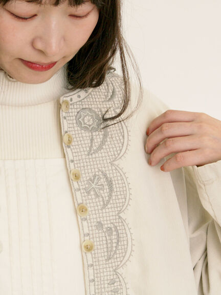 【マカベアリス×Samansa Mos2】刺繍ジャケット（ブラック/ブラウン/キナリ）｜Samansa Mos2（サマンサ モスモス）通販