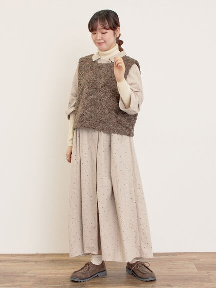 前後2WAYボアベスト（ベージュ/ダークブラウン/キナリ）｜Samansa Mos2（サマンサ モスモス）通販